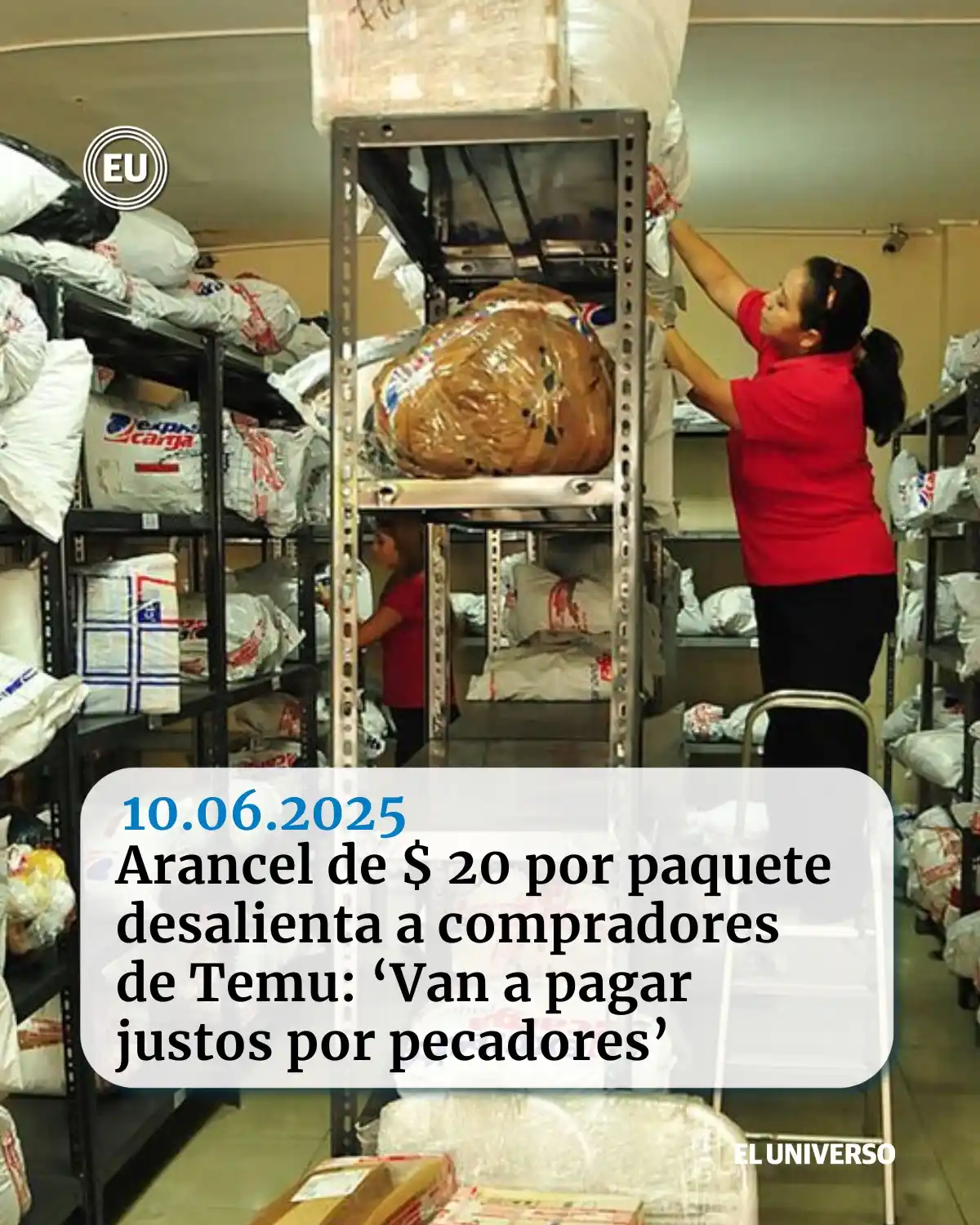 Image from EL UNIVERSO: 🔴 *Atención* 🔴 Datos oficiales indican que solo el 12 % de los paqu...
