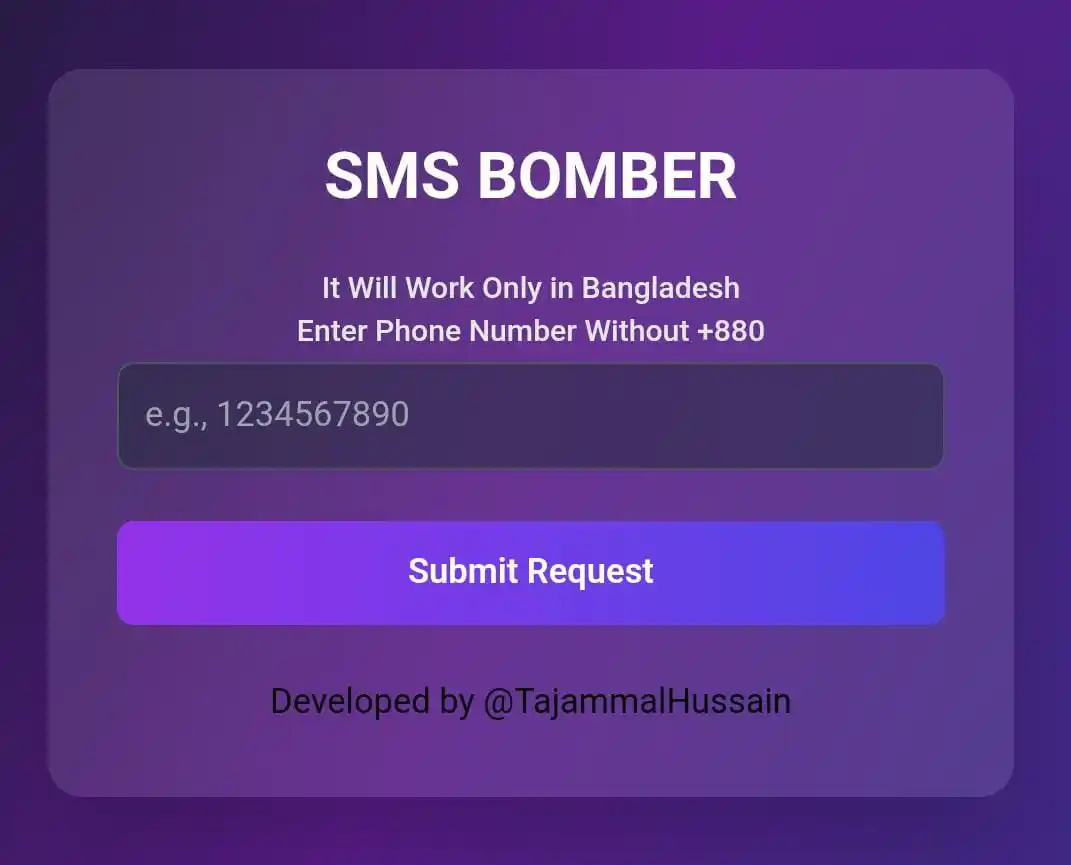 Image from Tajammal Mods: BANGLADESHI SMS BOMBER CODE WITH INTEGRATED BACKEND CODE FULL READY CO...