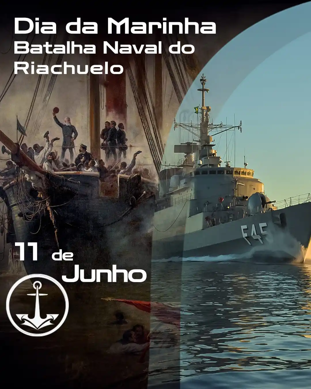 Image from Exército Brasileiro: 🇧🇷 *11 DE JUNHO* 🔰 *DIA DA MARINHA DO BRASIL* 💣 *BATALHA NAVAL D...