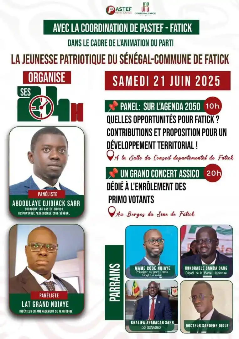 Image from PASTEF-Les Patriotes -/2050 🇸🇳: Dans le cadre de l'animation du Parti Pastef - Les Patriotes, Les 24 h...