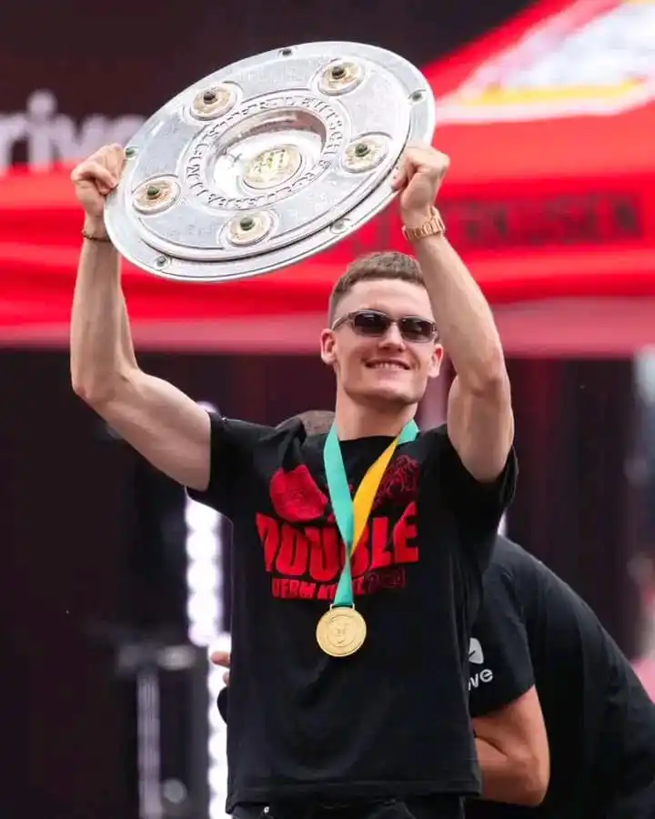 Image from HECKT8 FOOTBALL UPDATES ⚽🏟️: 🇩🇪🔴 Florian Wirtz wom THREE trophies in his career with Bayer Lever...