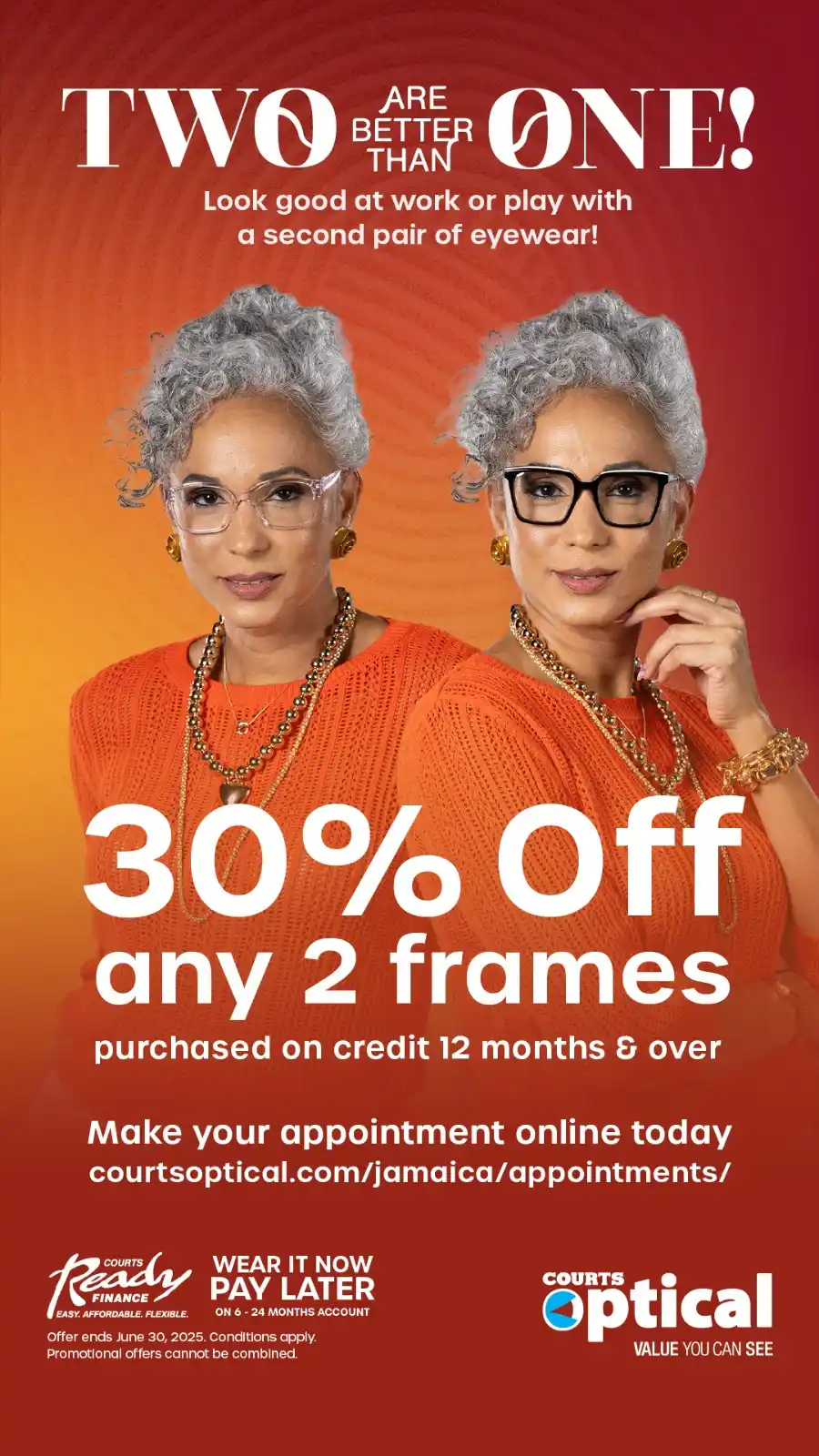 Image from Courts OpticalJA: 💃Double the fun, double the style—because Two Are Better Than One! Th...
