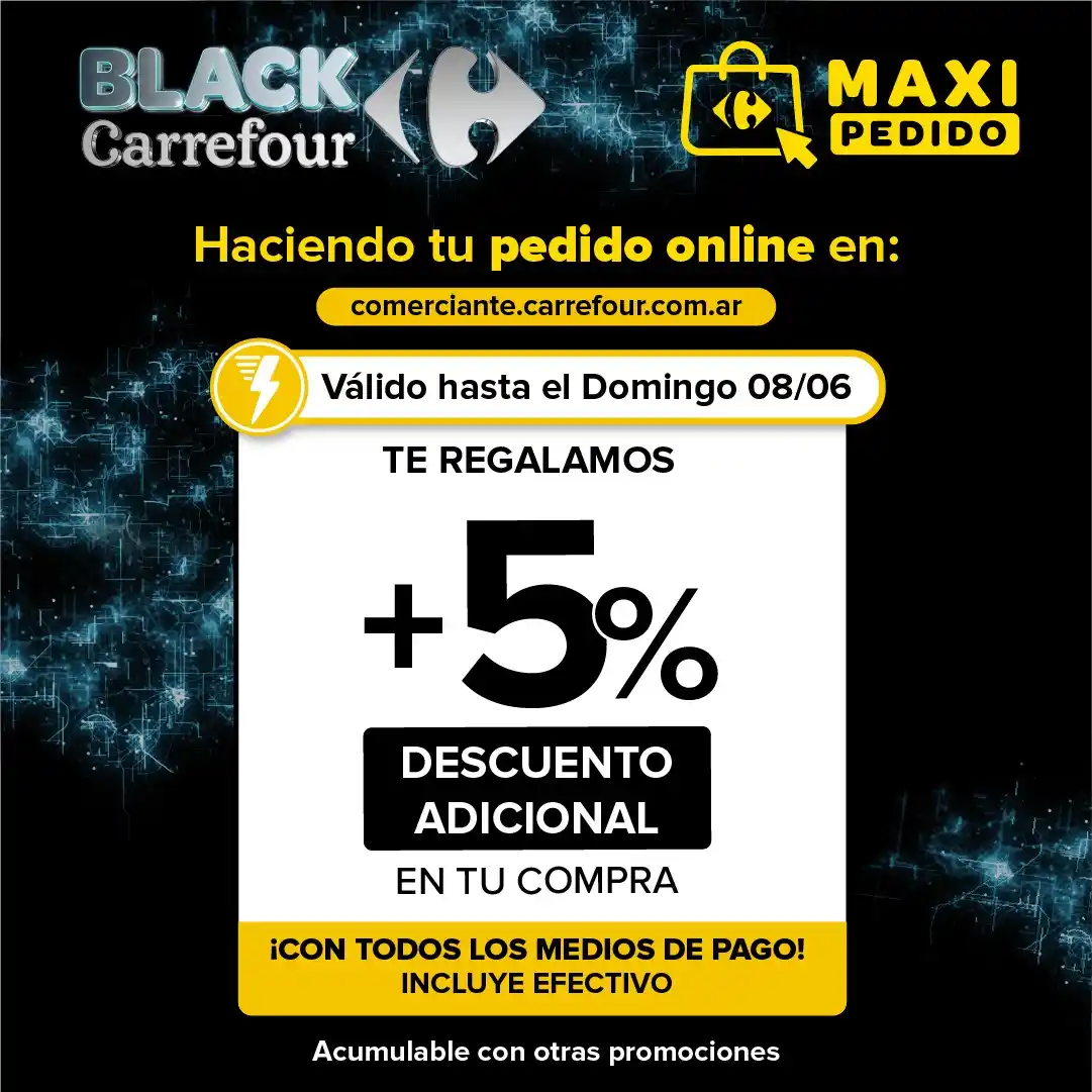 Image from Carrefour para Comerciantes: Este fin de semana, siguen los mega descuentos 💥 💸 ¡5% OFF ADICIONA...