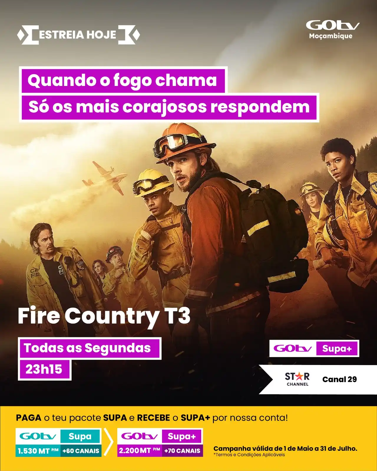 Image from GOtv Moçambique: Estreia na tua GOtv! Não percas hoje às 23h15, a 3ª temporada de Fire...