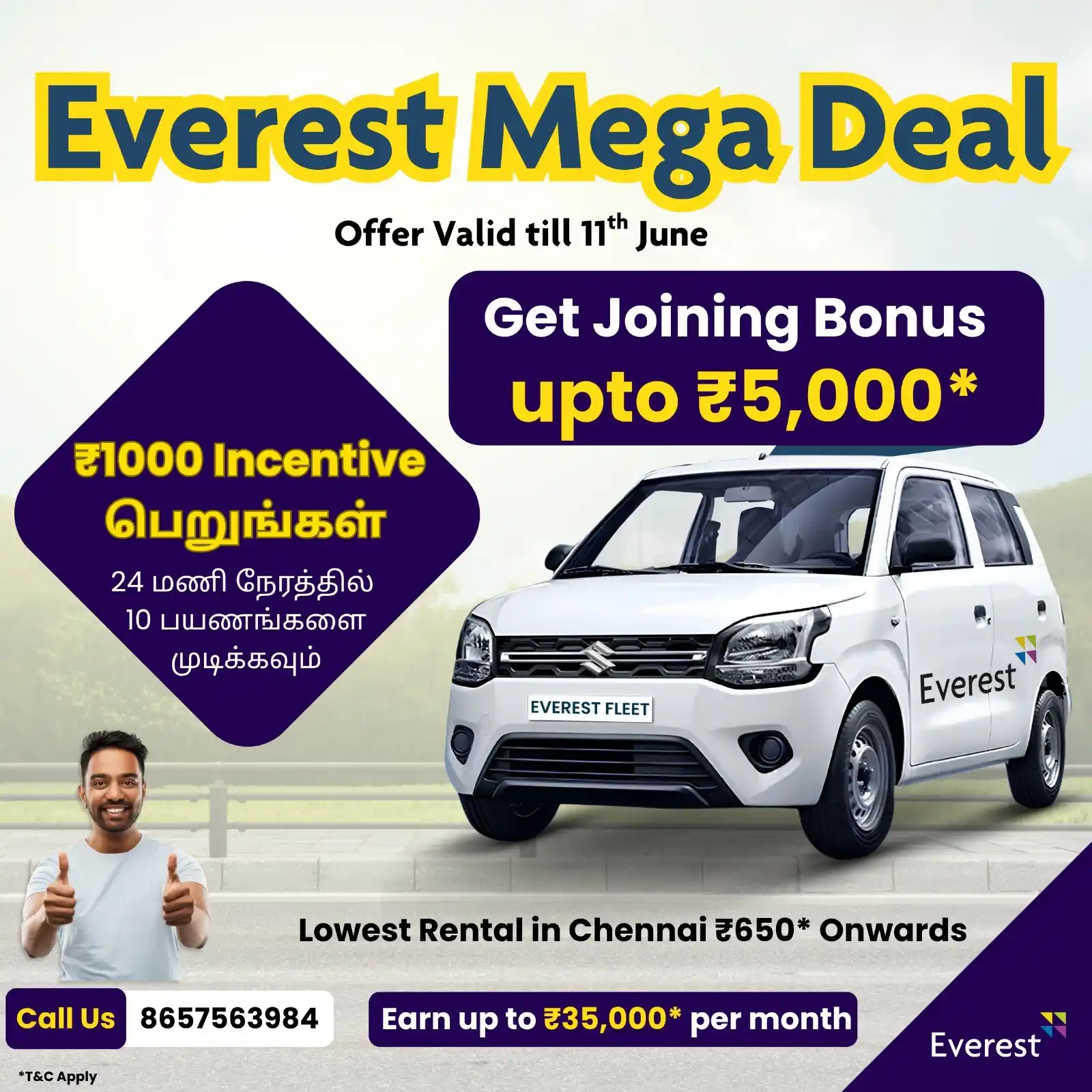 Image from Everest Fleet - Chennai: 🚗💥 EVEREST MEGA DEAL ALERT! 💥🚗 Join Everest Fleet before June 11 a...