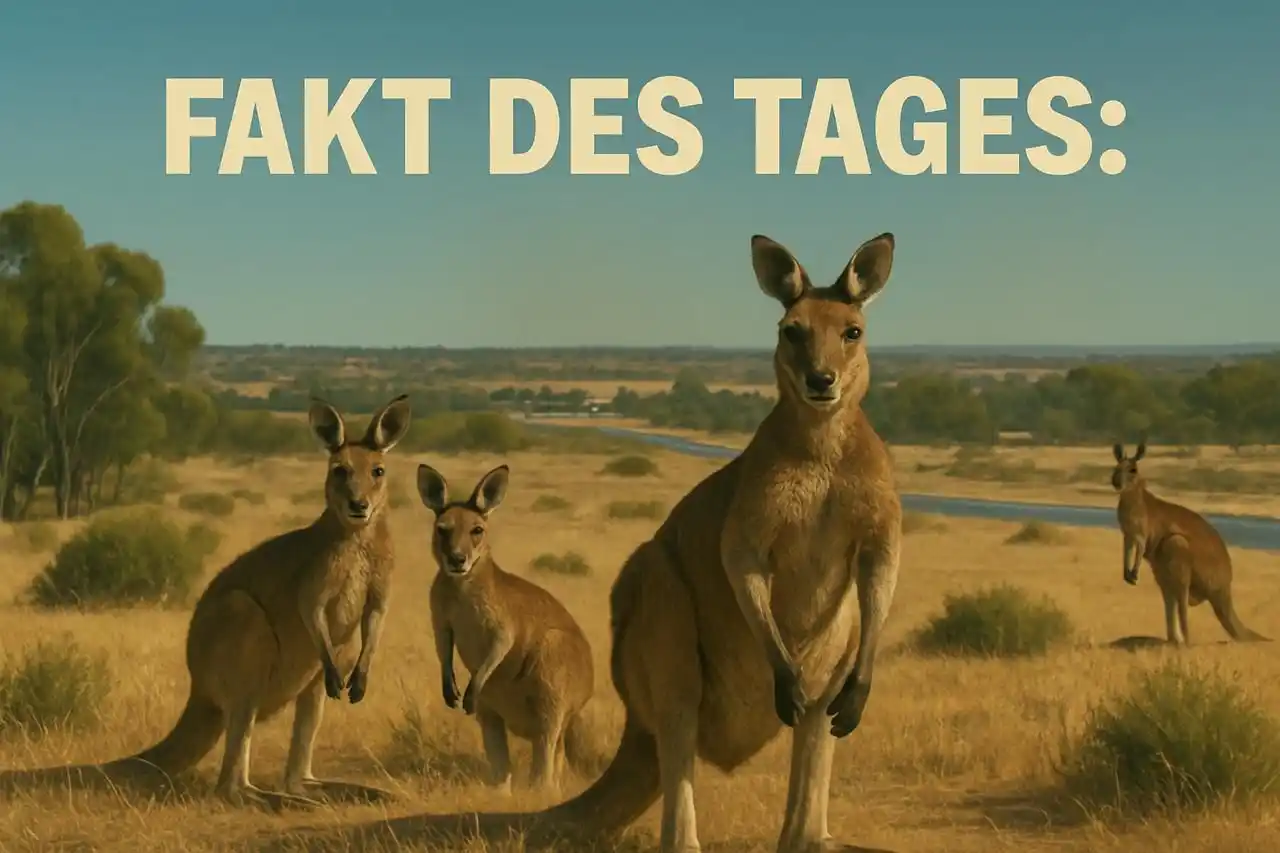 Image from Wissen mit Johnny: *Fakt des Tages:* In Australien gibt es mehr Kängurus als Menschen. Au...