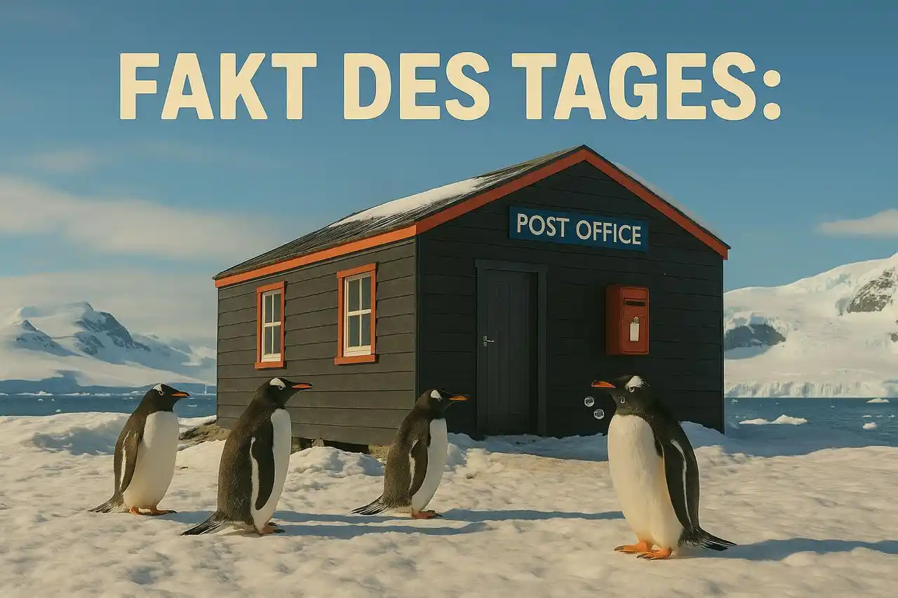 Image from Wissen mit Johnny: *Fakt des Tages:* In der Antarktis befindet sich die südlichste Postst...