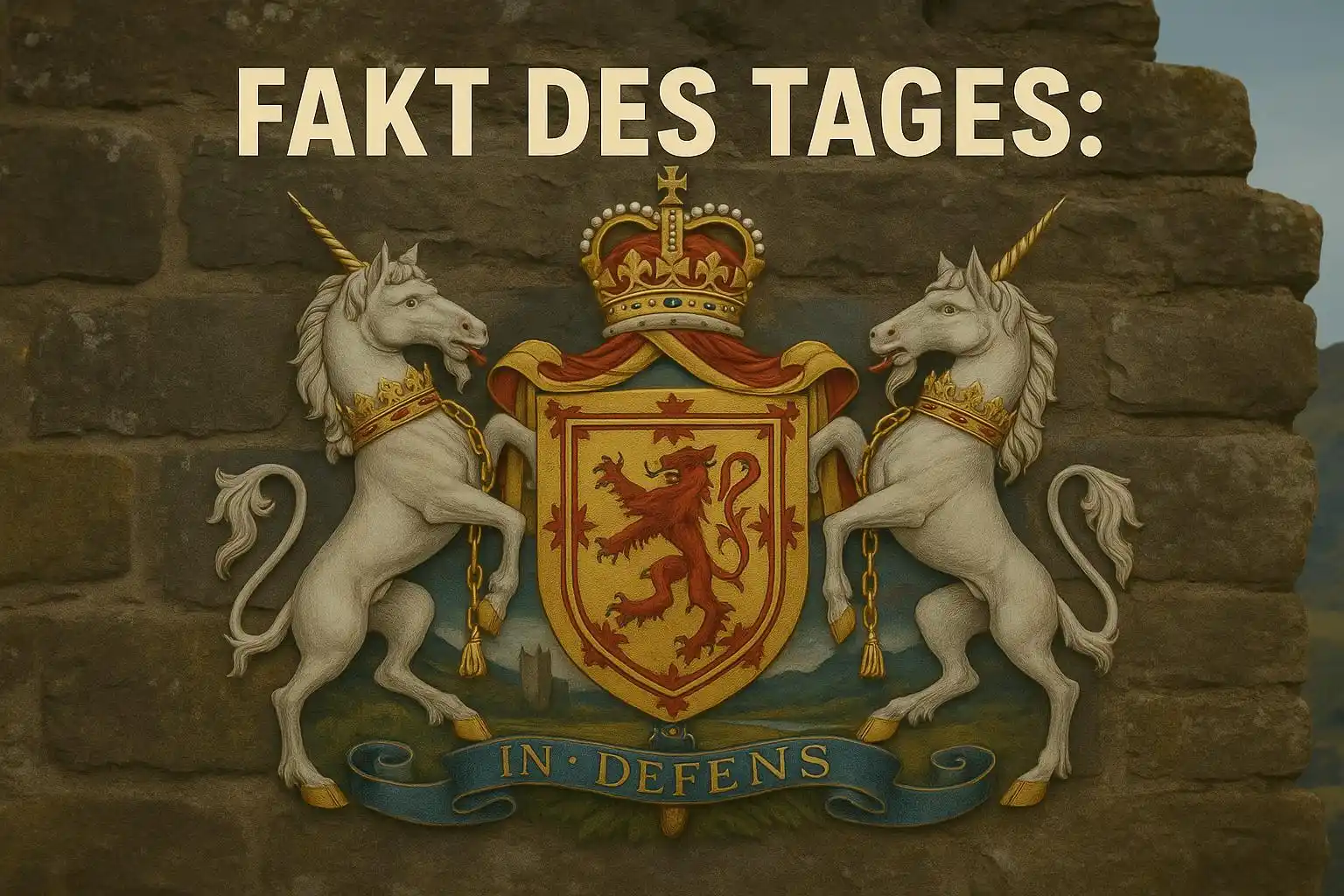 Image from Wissen mit Johnny: *Fakt des Tages:* In Schottland ist das Einhorn tatsächlich das offizi...