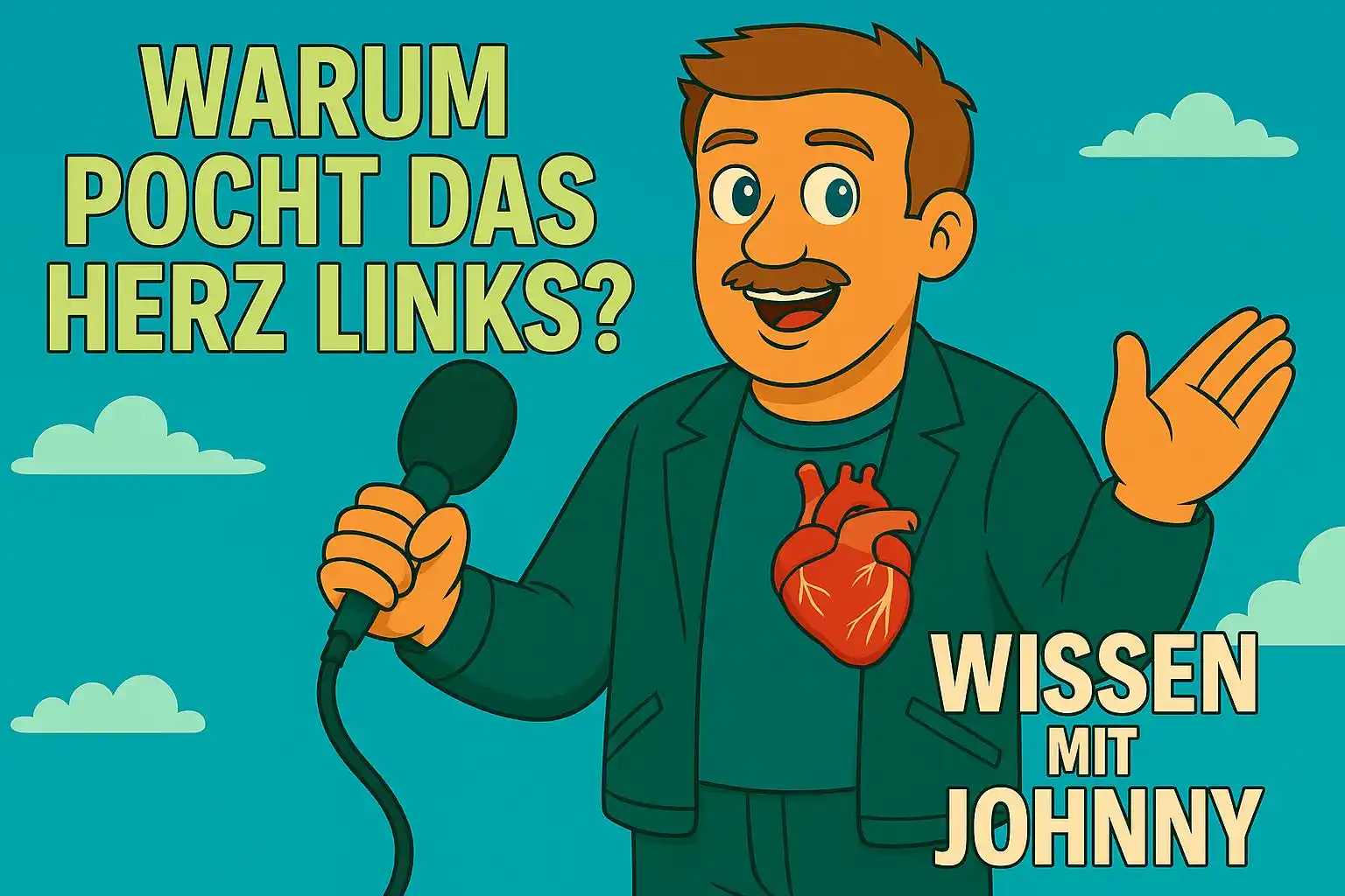 Image from Wissen mit Johnny: *Frage des Tages* heute von Salo: _Warum pocht das Herz nur links, obw...