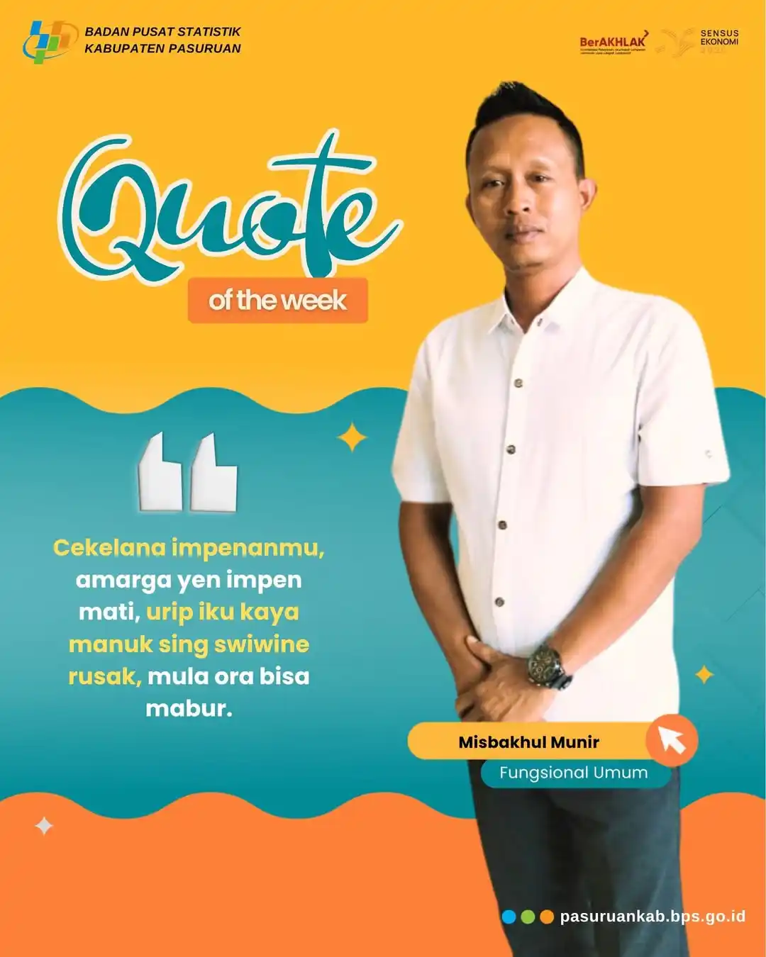 Image from BPS KABUPATEN PASURUAN: Halo, Sahabat Data.. Senin kembali hadir menyapa. Saatnya kita kembal...