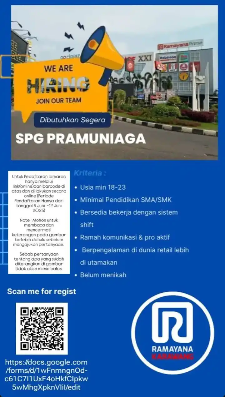 LOWONGAN PEKERJAAN JABODETABEK - KARAWANG post