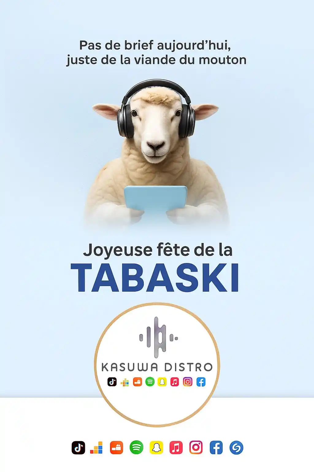 Image from Kasuwa Distro: Joyeuse fête de Tabaski à tous les amis musulmans 🐏✨ Que cette fête v...