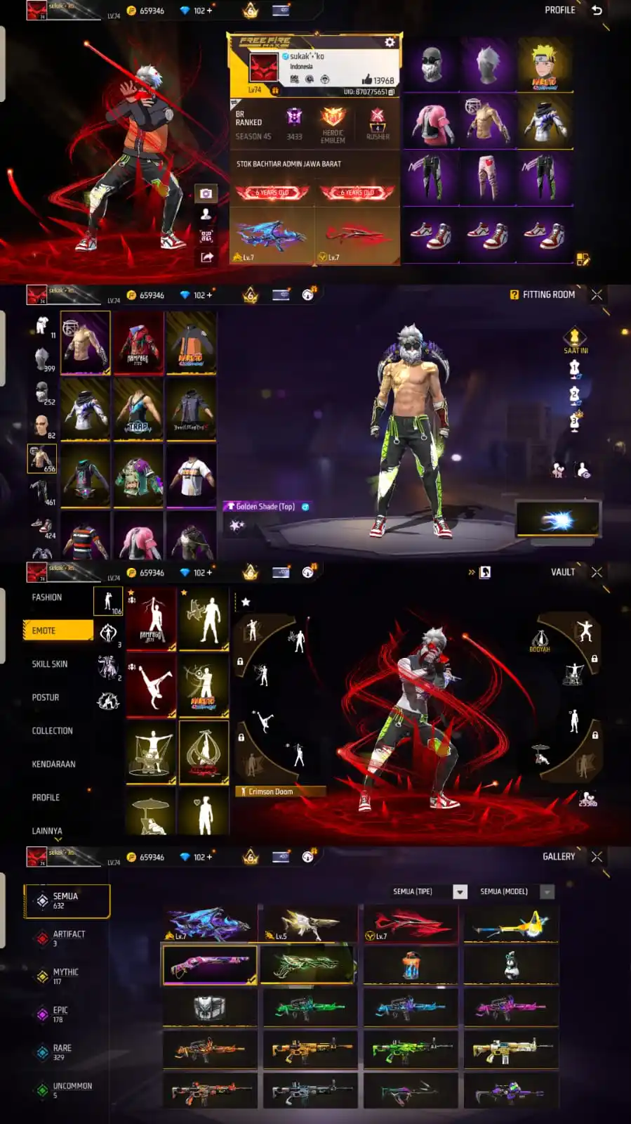 Image from BACHTIAR ADMIN JAWA BARAT🥶: MAX 2 FULL BNL GAGAH NARUTO ON VAULT JIBUN EMOT 106 SG RIPER LOG GGL P...