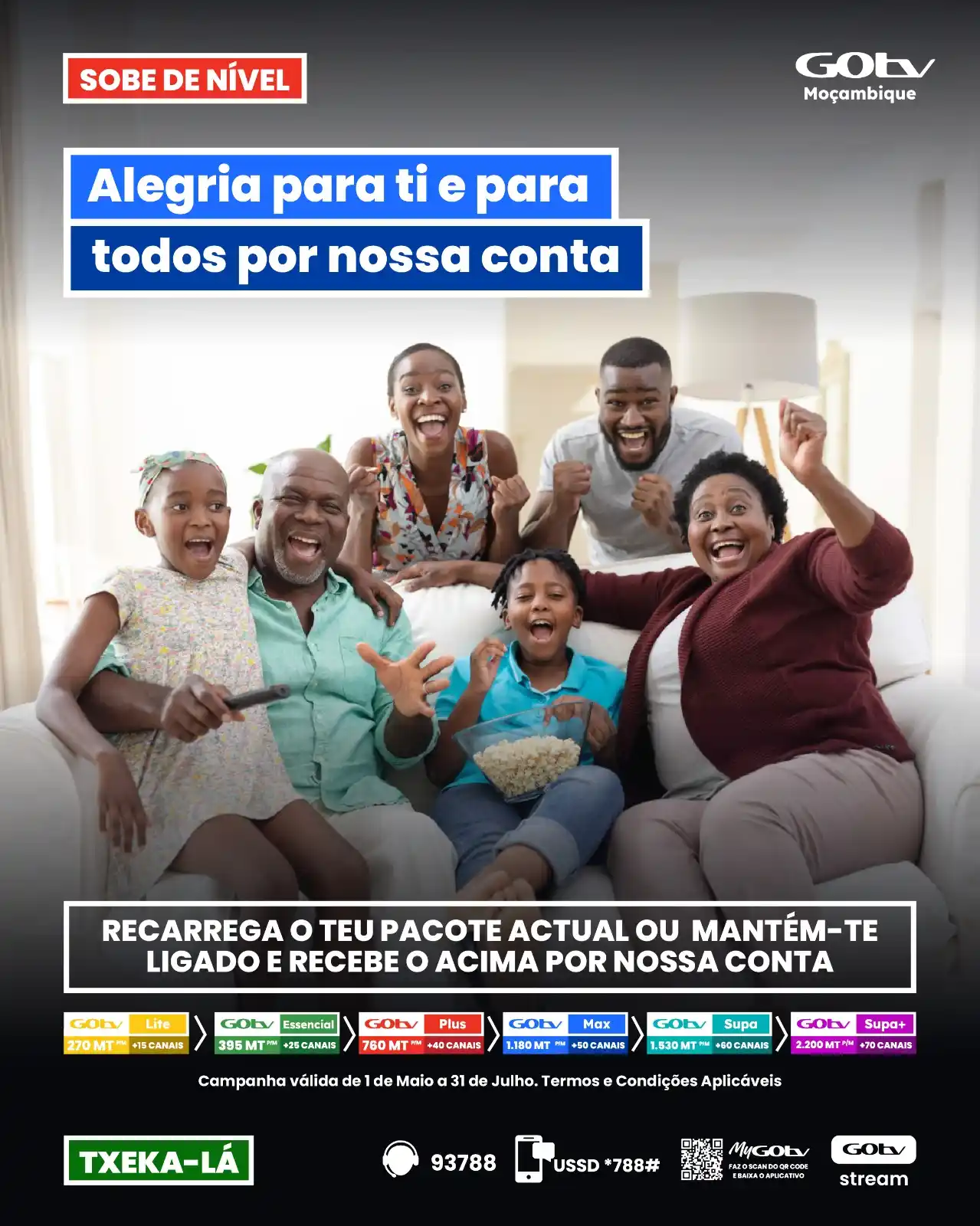 Image from GOtv Moçambique: Na GOtv, a tua alegria é o que nos move. Por isso, damos-te mais cont...