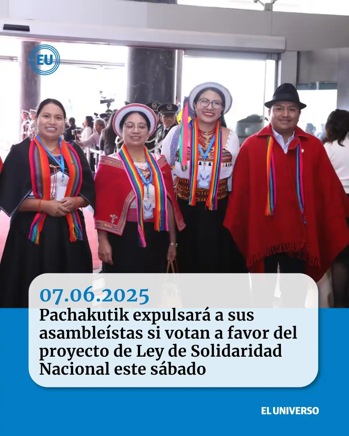 Image from EL UNIVERSO: 🔴 *Política* El Movimiento Pachakutik (PK) advirtió que los asambleí...