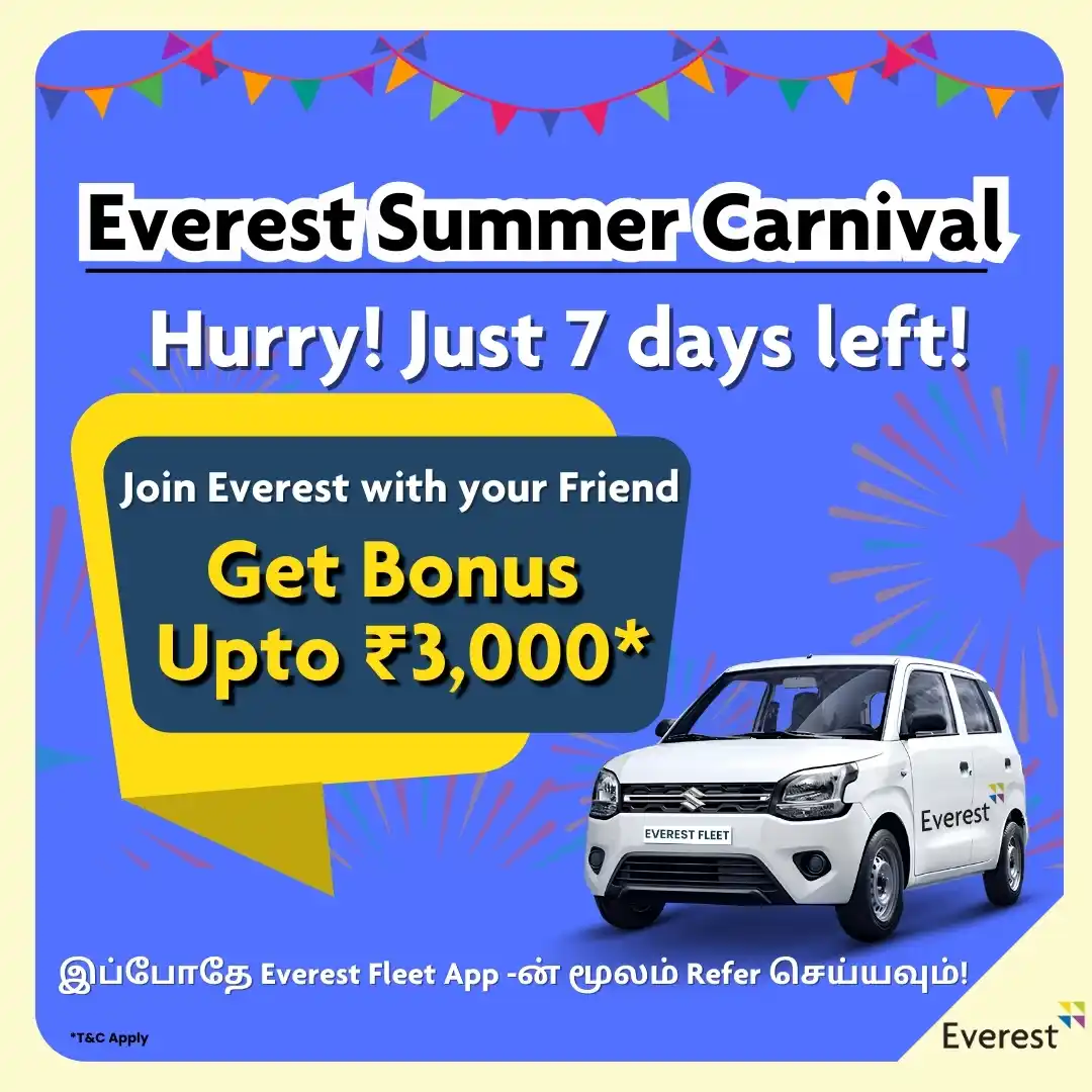 Image from Everest Fleet - Chennai: Refer & Get 3000 + bluetooth speaker during this carnival period. <a ...