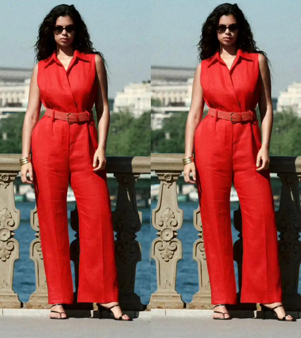 Image from Our fashion corner: ‼️SALE‼️MANGO linen Jumpsuit with belt; 309,000/- Tshs Was 426,000/- ...