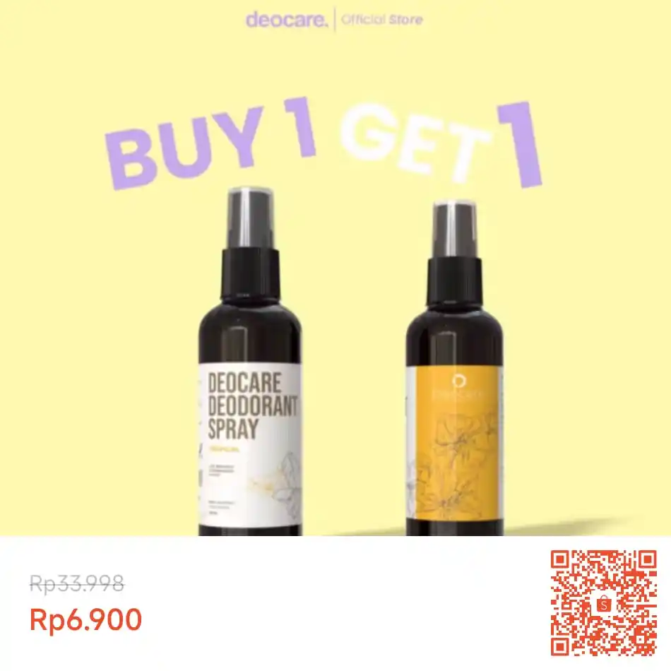 Image from INFO PROMO DISKON RACUN BELANJA | SHOPEE LAZADA TOKOPEDIA BLIBLI TIKTOK HIDDEN GEMS DAGET SHOPEE THR: Temukan Deocare Buy 1 Get 1 Deodorant Spray Tawas Tropical With Chamom...