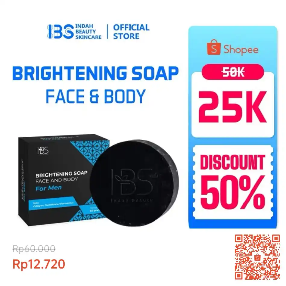 Image from INFO PROMO DISKON RACUN BELANJA | SHOPEE LAZADA TOKOPEDIA BLIBLI TIKTOK HIDDEN GEMS DAGET SHOPEE THR: Temukan IBS Brightening Soap - Sabun Cuci Muka Pemutih Pria (50g x 1pc...