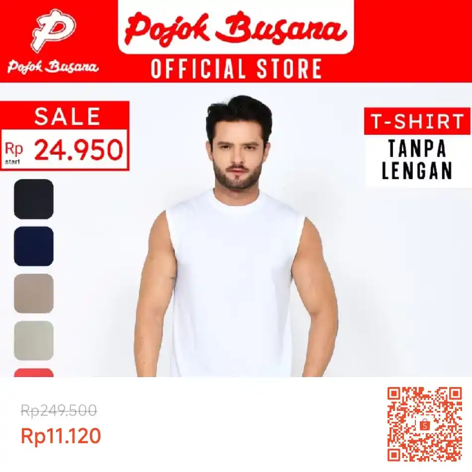 Image from INFO PROMO DISKON RACUN BELANJA | SHOPEE LAZADA TOKOPEDIA BLIBLI TIKTOK HIDDEN GEMS DAGET SHOPEE THR: Temukan Pojok Busana T-Shirt Tanpa Lengan Pria Polos - Kaos Singlet Co...