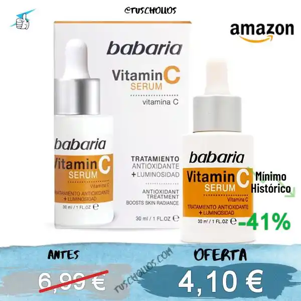 Image from Tuschollos - Ofertas, Chollos Y Gangas Todos Los Días De Amazon, Miravia Y Aliexpress!!!: *🍊 A PRECIAZO SERUM VITAMINA C BABARIA* <a class="text-blue-500 hover...