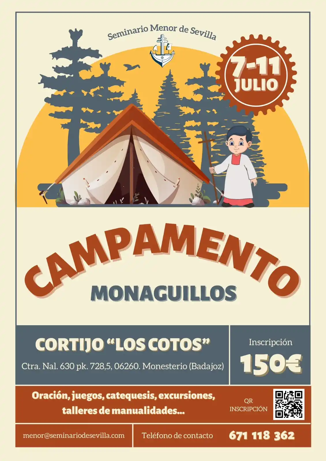 Image from Iglesia en Sevilla: *Abiertas las inscripciones al Campamento de Monaguillos* El Seminari...