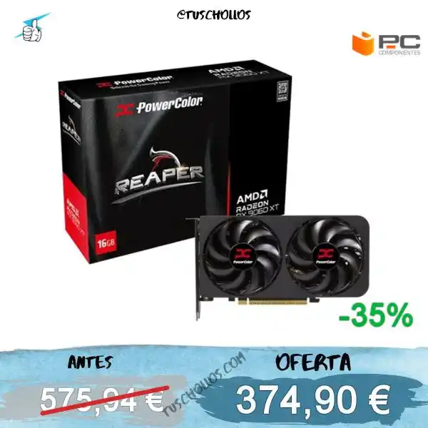 Image from Tuschollos - Ofertas, Chollos Y Gangas Todos Los Días De Amazon, Miravia Y Aliexpress!!!: *🤩 DESCUENTAZO EN ESTA TARJETA GRÁFICA POWERCOLOR REAPER AMD RADEON* ...