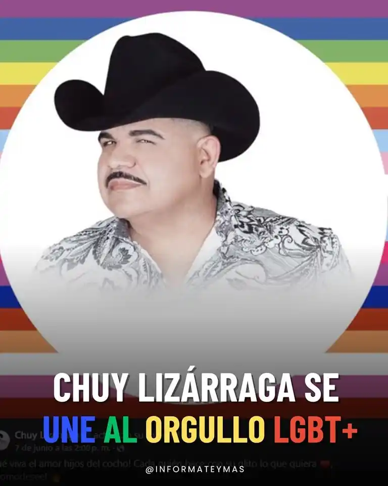 Image from Infórmate y más: 📸😅🏳️🌈El cantante de regional mexicano Chuy Lizarraga genera polém...