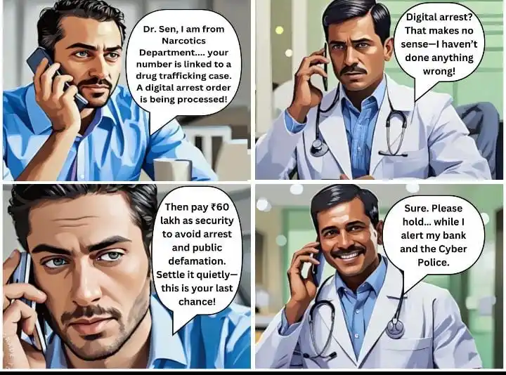 Image from Cyber Safe Kolkata: How to respond to impersonators posing as government authorities and t...