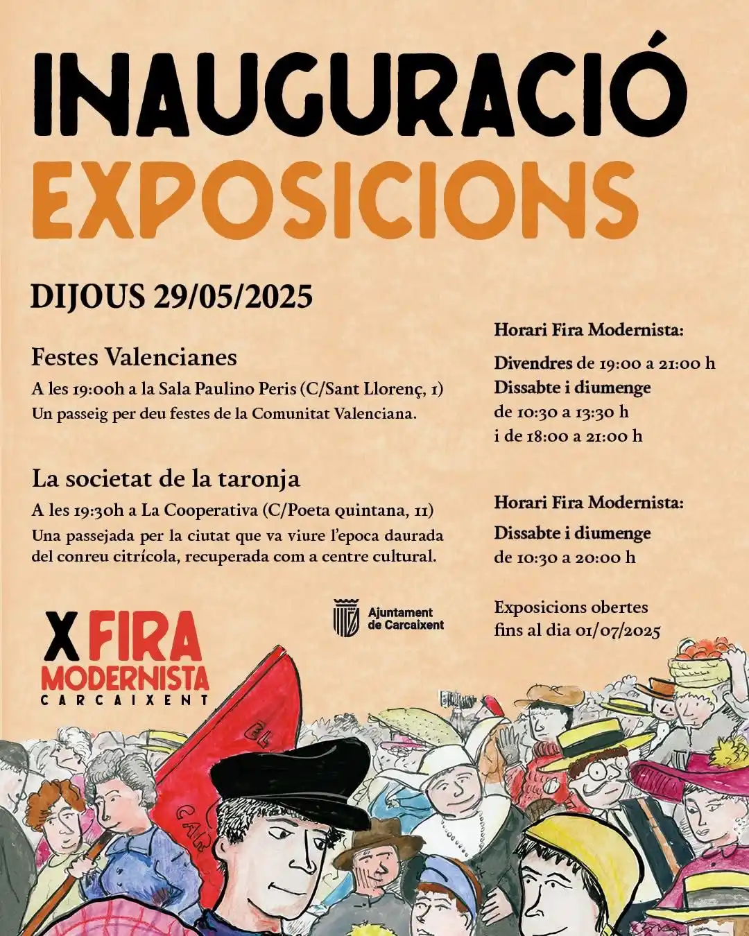 Image from Ajuntament de Carcaixent: 📢 *Inauguració exposicions Fira Modernista de Carcaixent* 📍 Dijous ...
