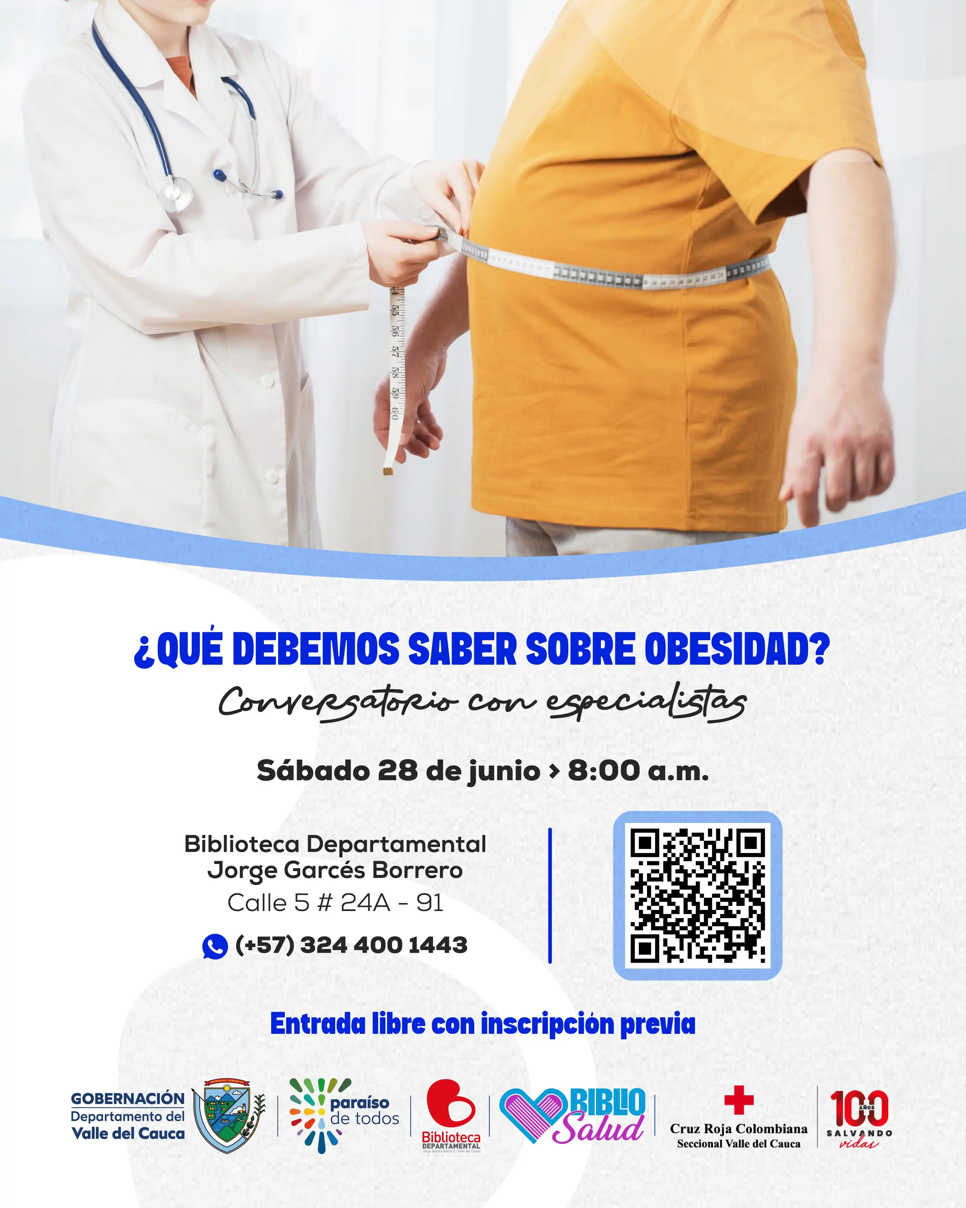 Image from @bibliovalle: 📢🏥 ¡Infórmate y cuida tu salud! Este sábado 28 de junio a las 8:00...