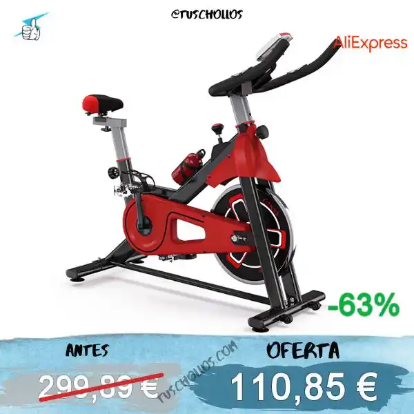 Image from Tuschollos - Ofertas, Chollos Y Gangas Todos Los Días De Amazon, Miravia Y Aliexpress!!!: 🚴 *OFERTAZA BICICLETA ESTÁTICA FITNESS 120KG CON MONITOR LCD!!* <a cl...