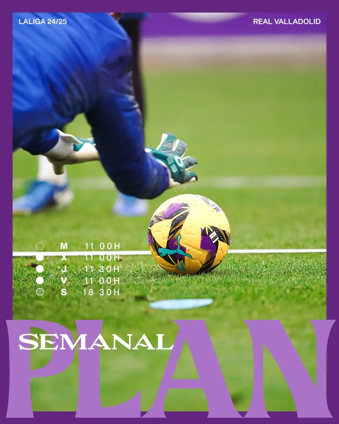 Image from Real Valladolid : 🗓️ ▪ PLAN SEMANAL De cara al partido que cierra la temporada. <a clas...