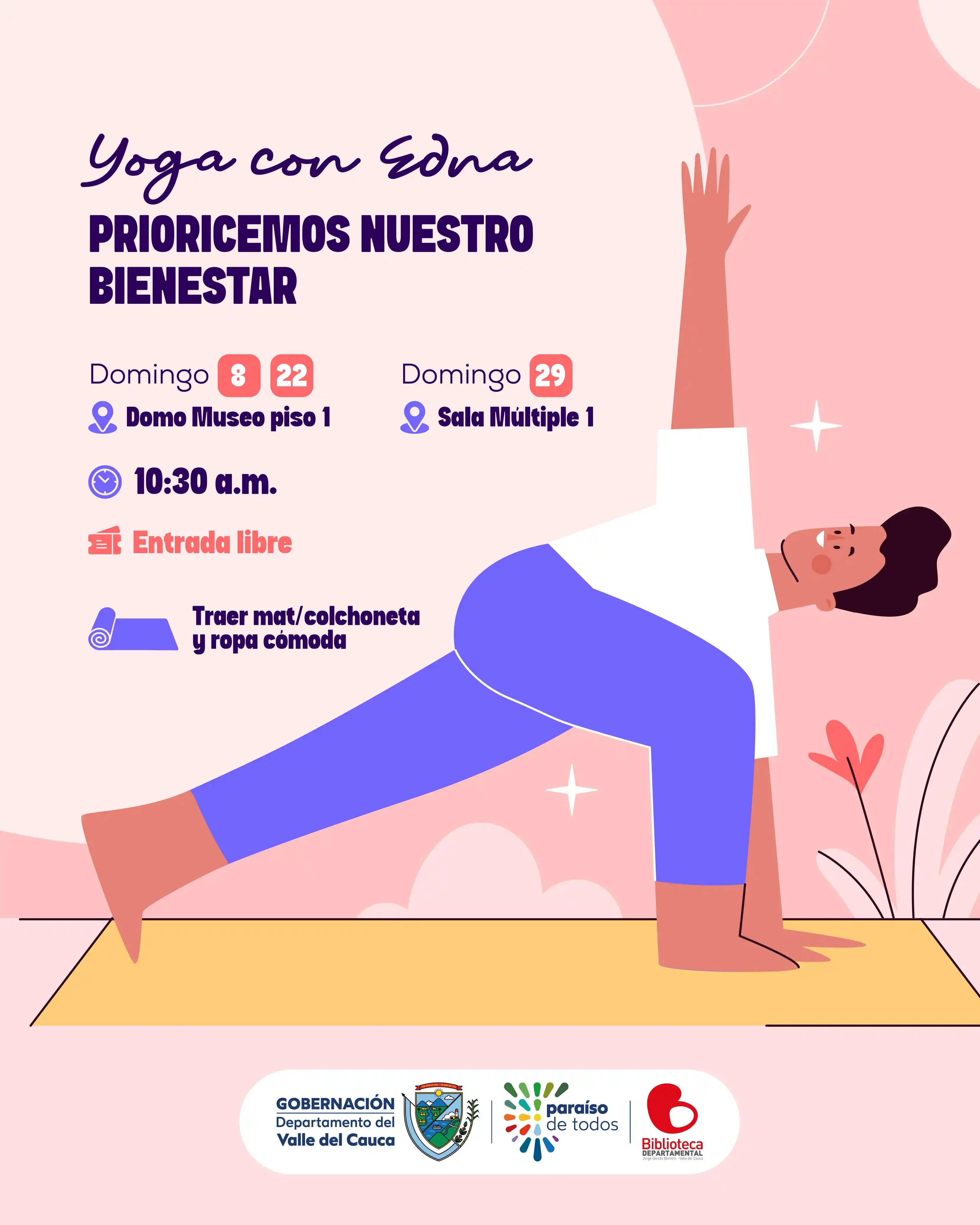Image from @bibliovalle: 🧘🏽♀️🧘🏻♂️ Respiraremos profundo y nos reconectaremos con nuestro ...