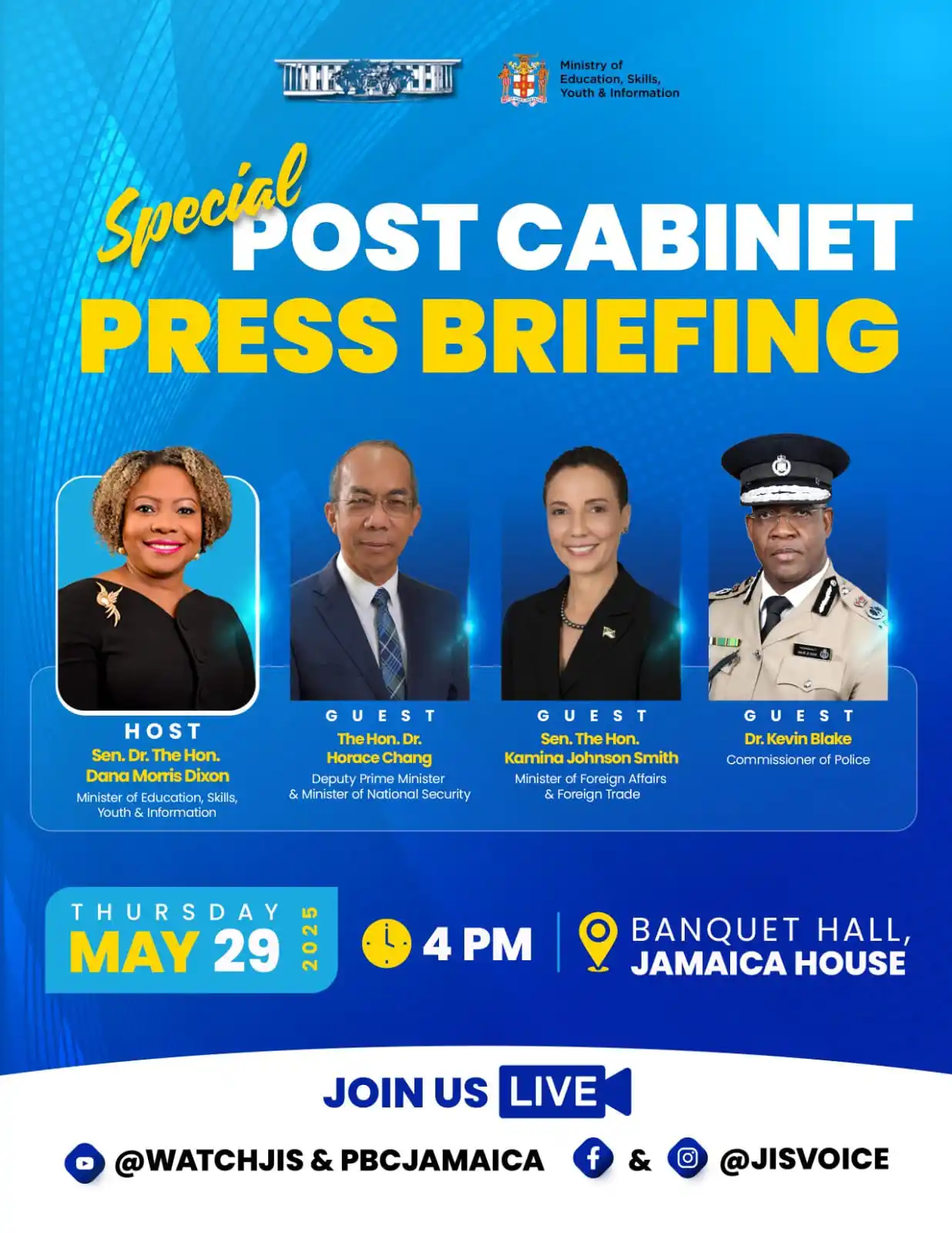 Image from JIS FLASH UPDATES: See you today @ 4 pm for a Special Post-Cabinet Press Briefing! This ...