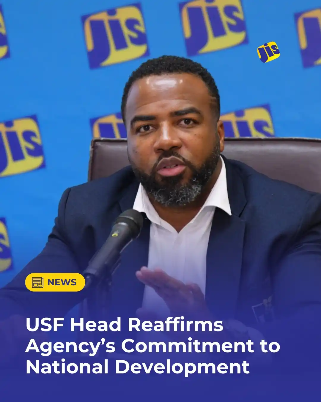 Image from JIS FLASH UPDATES: USF HEAD REAFFIRMS AGENCY'S CLMMITMENT TO NATIONAL DEVELOPMENT Chief...