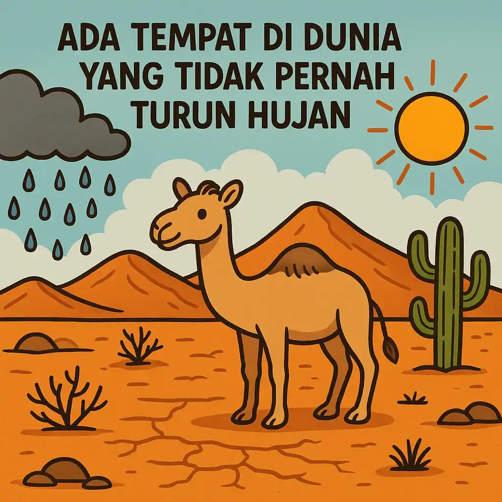 Image from Belajar | Fakta Dunia ๐๐: *๐ ADA TEMPAT DI DUNIA YANG TIDAK PERNAH TURUN HUJAN โ๏ธ๐ต* โโโโโโโโโโ...