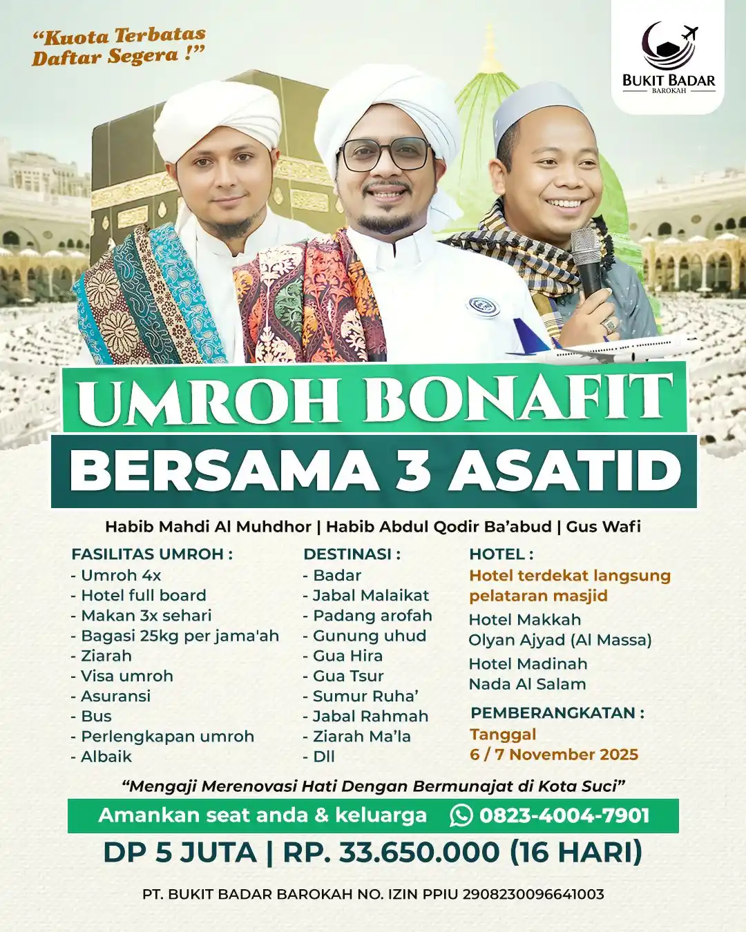Image from Naam Qolby Ma'ak: “Bismillah Mengaji Merenovasi Hati Dengan Bermunajat di Kota Suci” Ka...