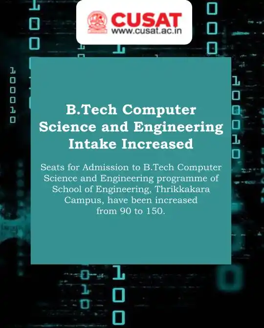 Image from Cochin University of Science and Technology: B.Tech Computer Science and Engineering intake increased <a class="...