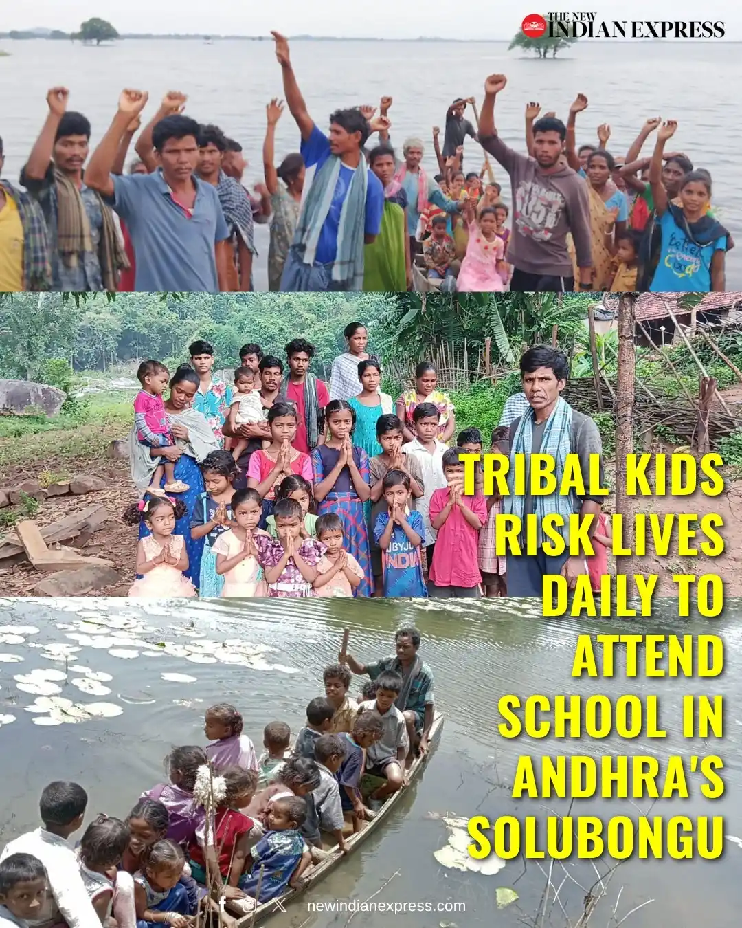 Image from The New Indian Express: For the tribal children of Solubongu village in Alluri Sitarama Raju d...