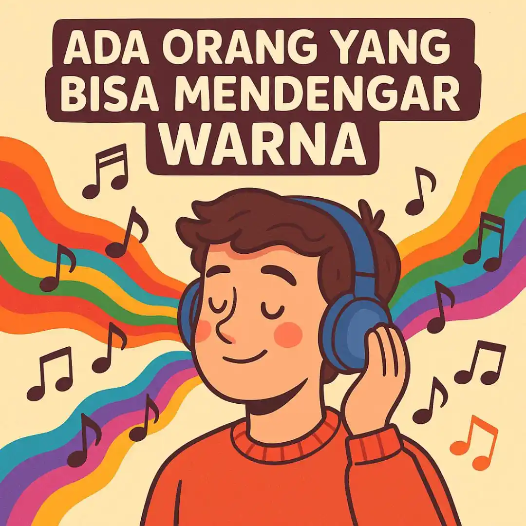 Image from Belajar | Fakta Dunia 🌏📚: *ORANG YANG BISA MENDENGAR WARNA 🎧🤯* ──────────────────── *Faktanya⁉...