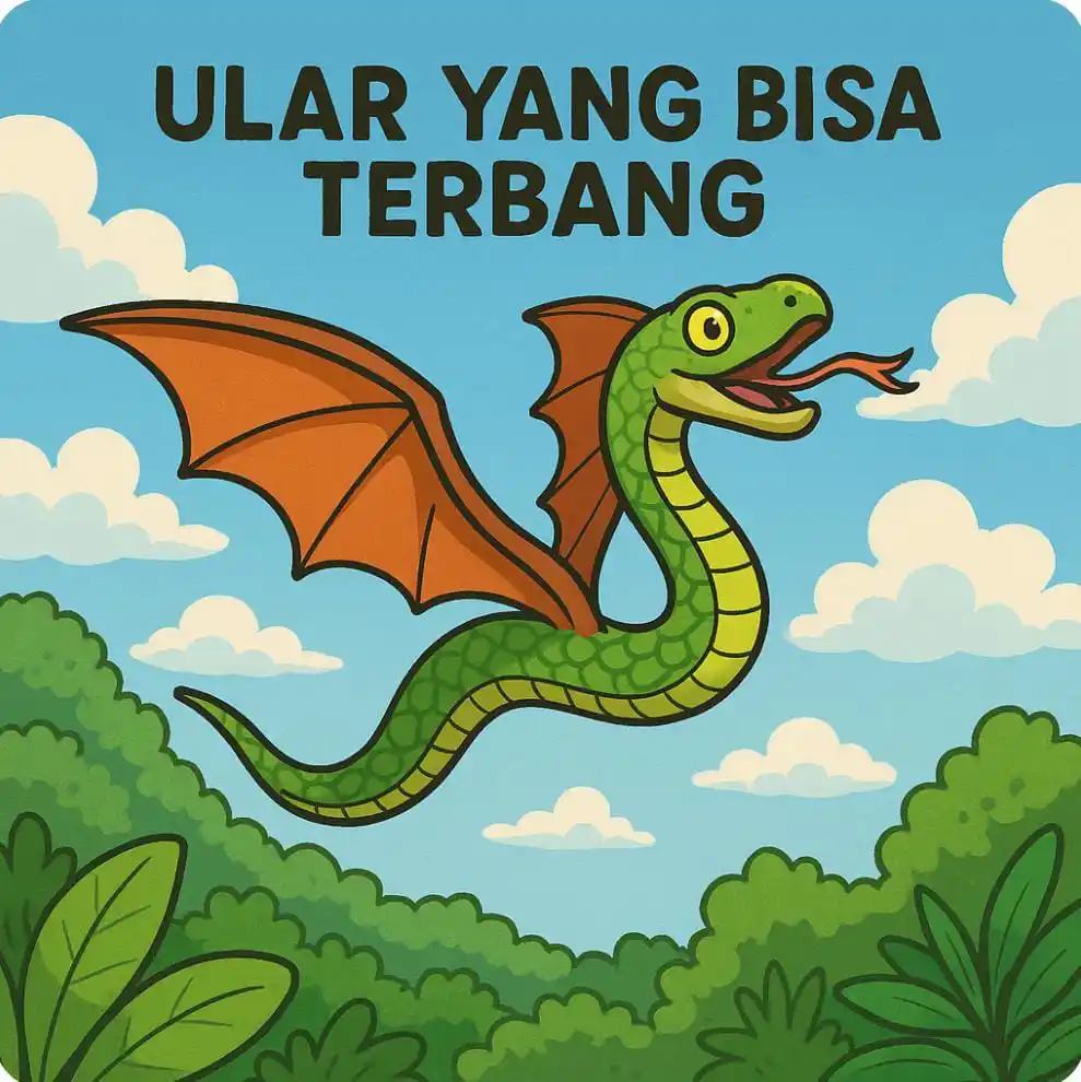 Image from Belajar | Fakta Dunia 🌏📚: *🐍✈️ ULAR YANG BISA TERBANG😱* ──────────────────── *Faktanya⁉️* - Pe...
