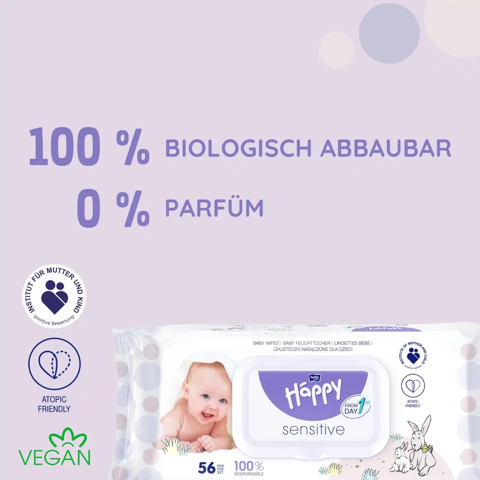 Image from Shop-bella: 👶💜 Unsere *bella baby Happy Feuchttücher Sensitive* – sanfte Pflege ...