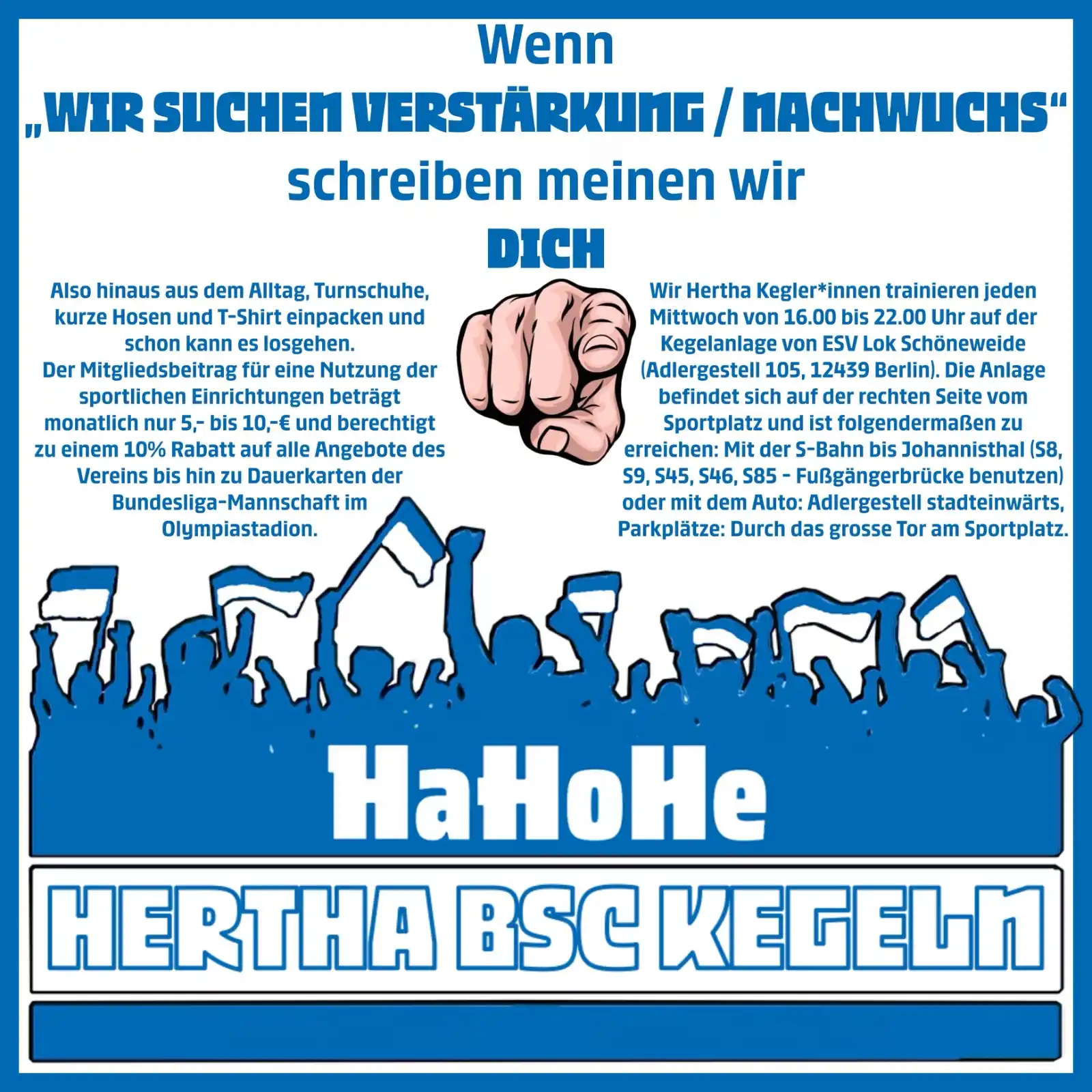 Image from Hertha BSC Kegeln: 🎳 Verstärkung gesucht – Werde Teil der HerthaKegler! 💙🤍 Du hast Lu...