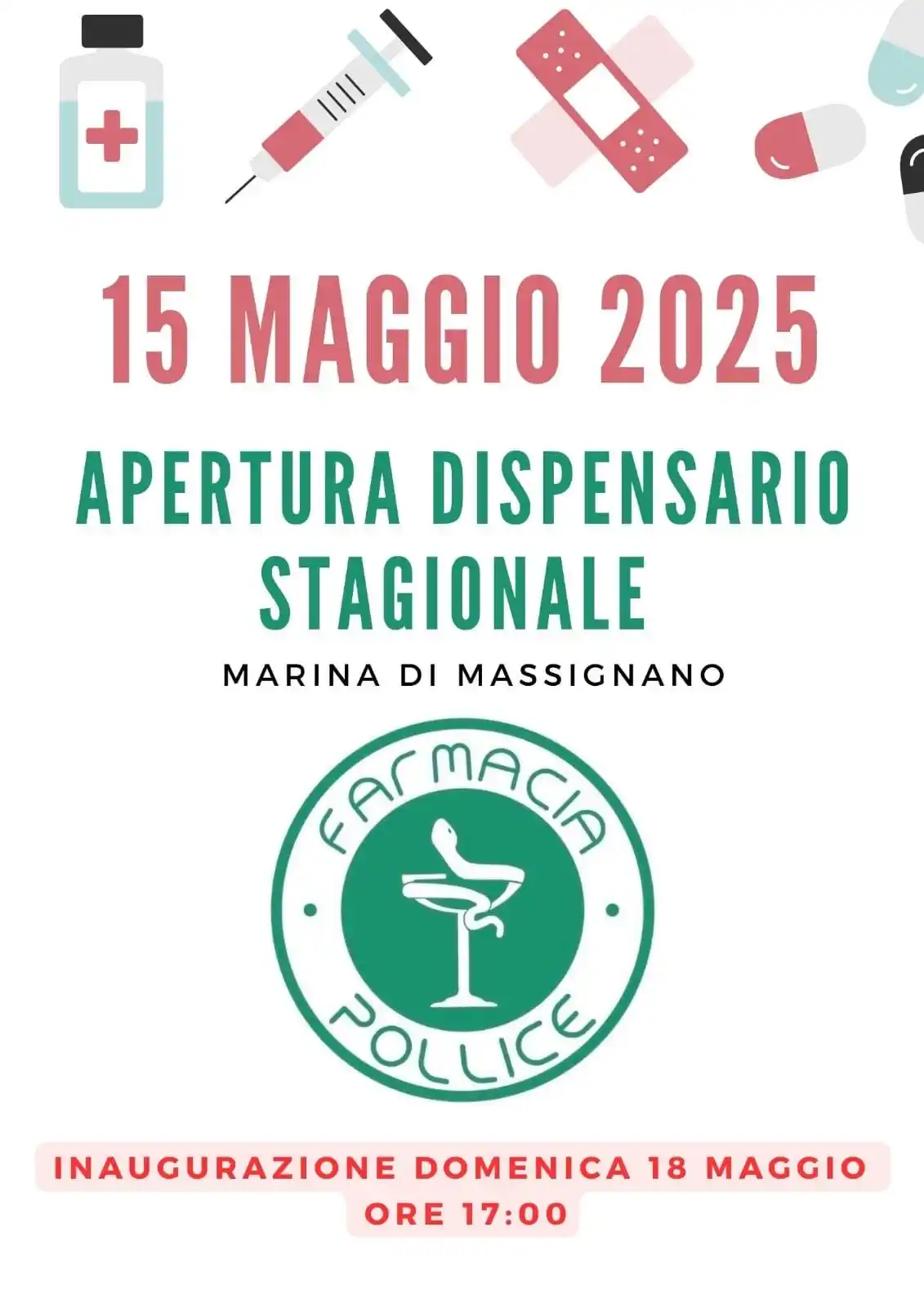Image from Comune di Massignano: 15 MAGGIO 2025 - MARINA DI MASSIGNANO - APERTURA DISPENSARIO STAGIONAL...