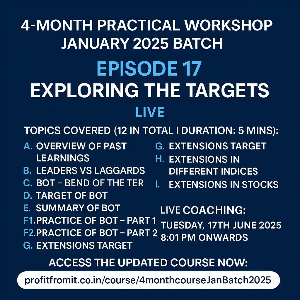 Image from Profit From IT (Profit Finstock Pvt Ltd) (MONEY AT WORK): 📚 4-Month Practical Workshop – January 2025 Batch 🔍 EPISODE 17: EXP...