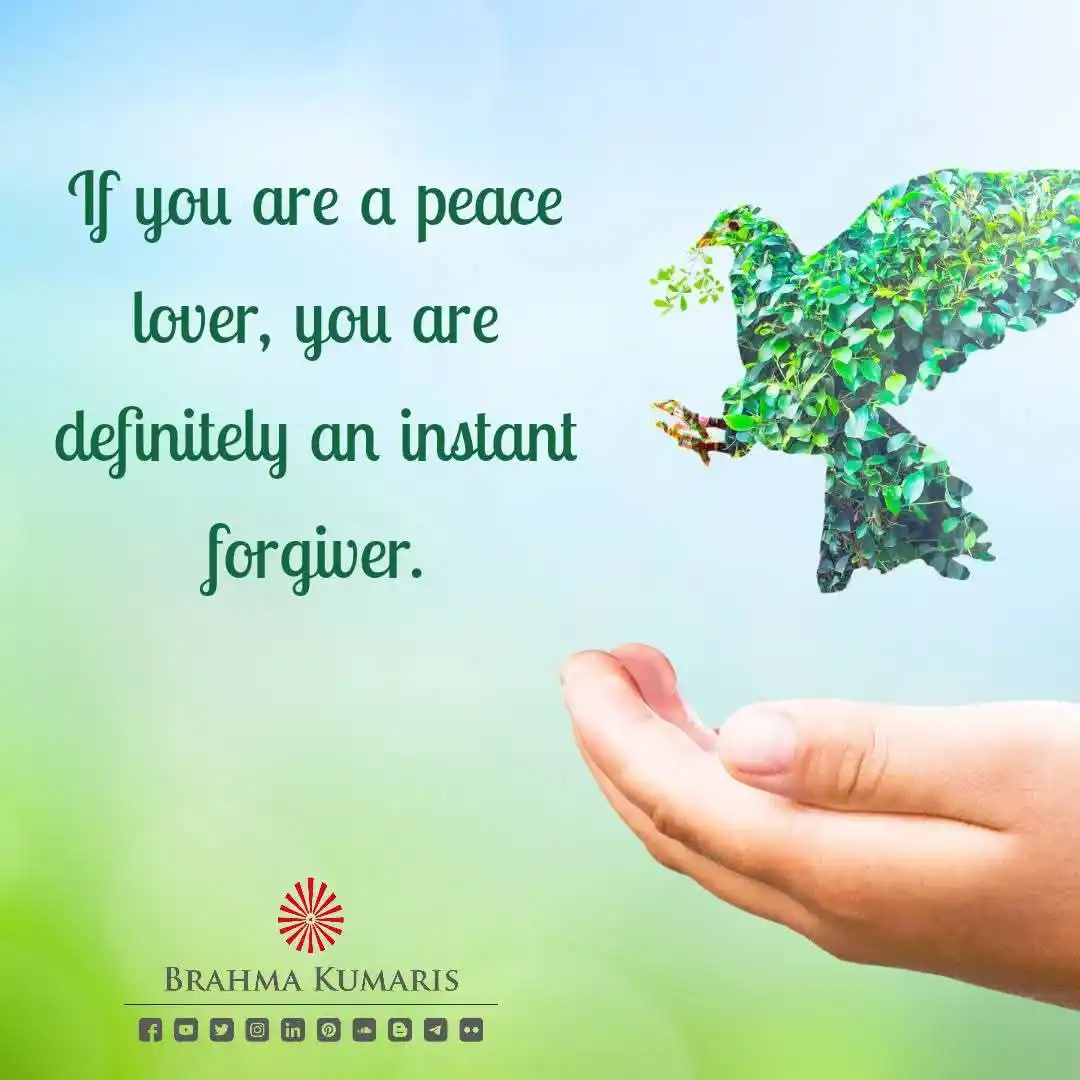 Image from Brahma Kumaris: A peace lover values harmony, compassion, and the resolution of confli...