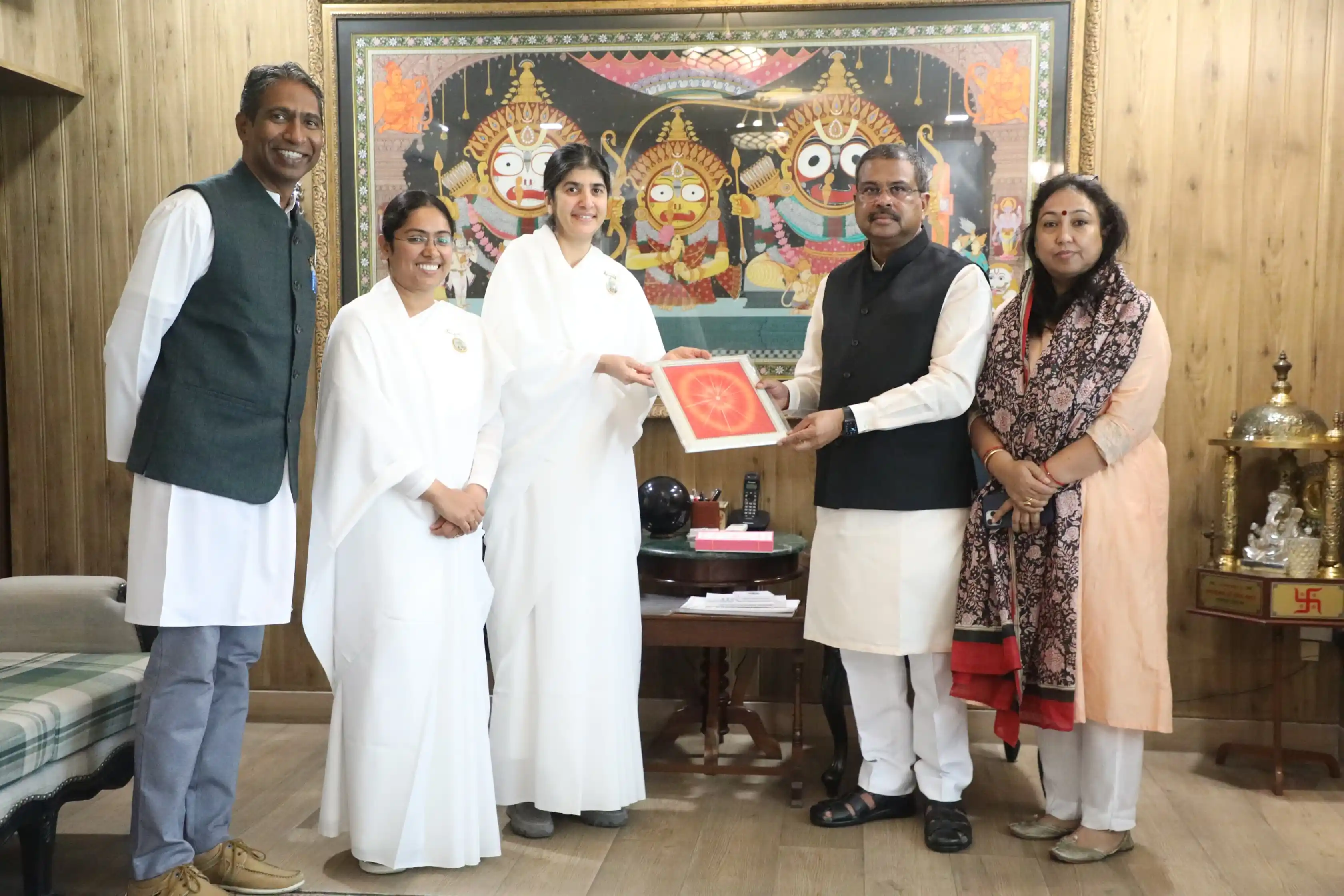 Image from Brahma Kumaris: A special meeting took place today as BK Shivani Didi met Hon'ble Unio...
