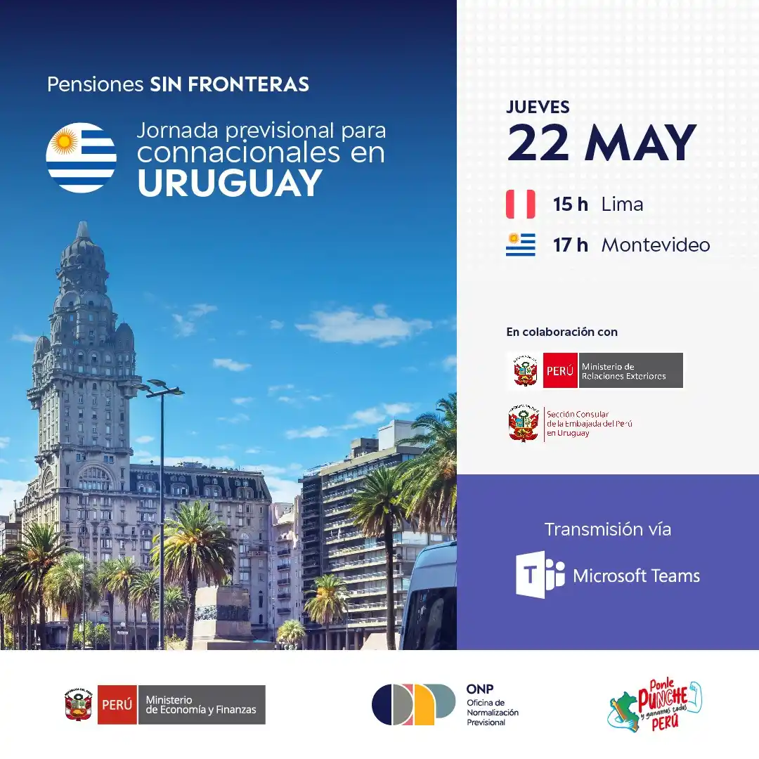 Image from ONP Oficial: ¡Atención, peruano en Uruguay 🇺🇾! ¿Tienes dudas sobre tus aportes o ...