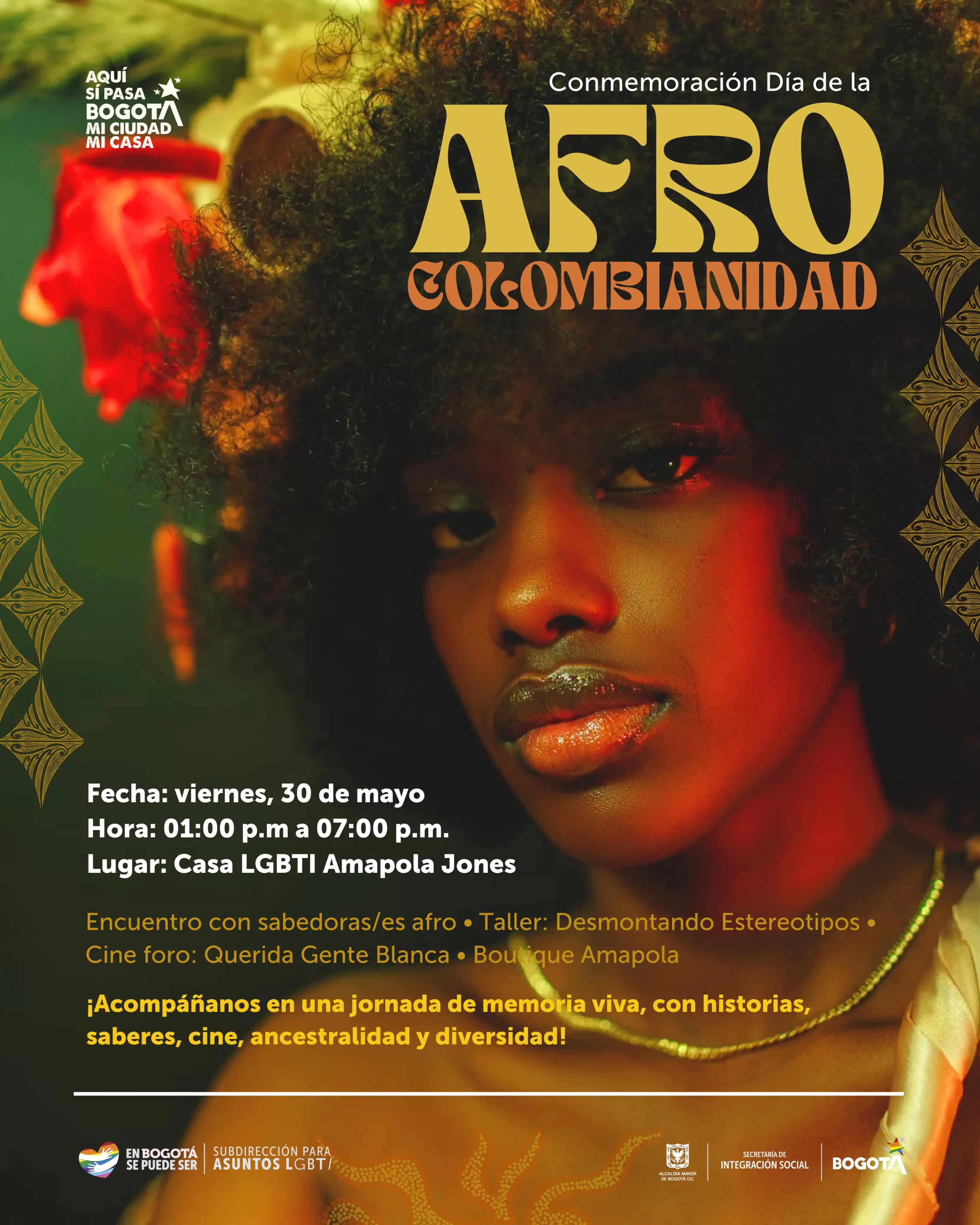 Image from EN BOGOTÁ SE PUEDE SER 🏳️🌈🏳️⚧️: 📣 *Conmemoración | Día de la AFrocolombianidad en la Casa LGBTI Amapo...